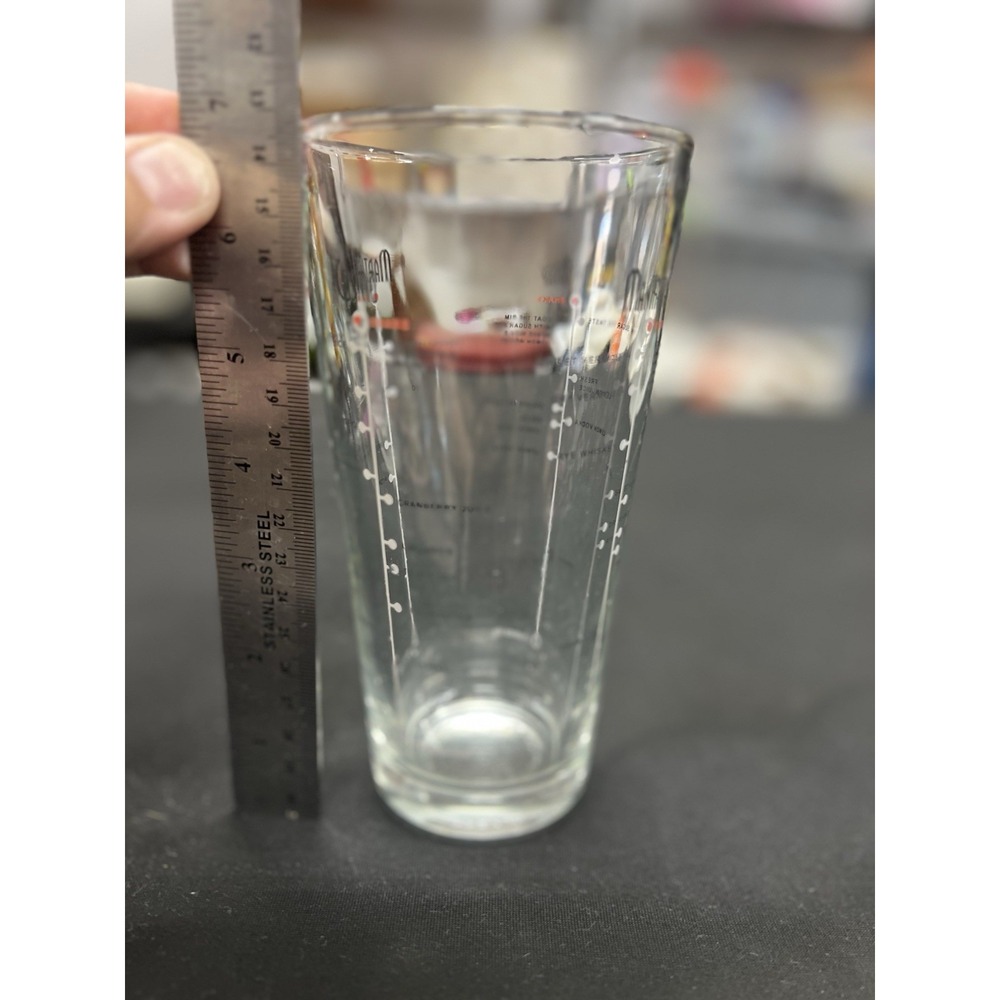 Vtg Libbey Recipe Bar Mixed Drinks Shaker Glass Martini, Cosmo, Lemon Drop
